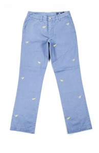 Vineyard Vines Pants Mens Chino Size 30 Blue Embroidered Fishing 30x32