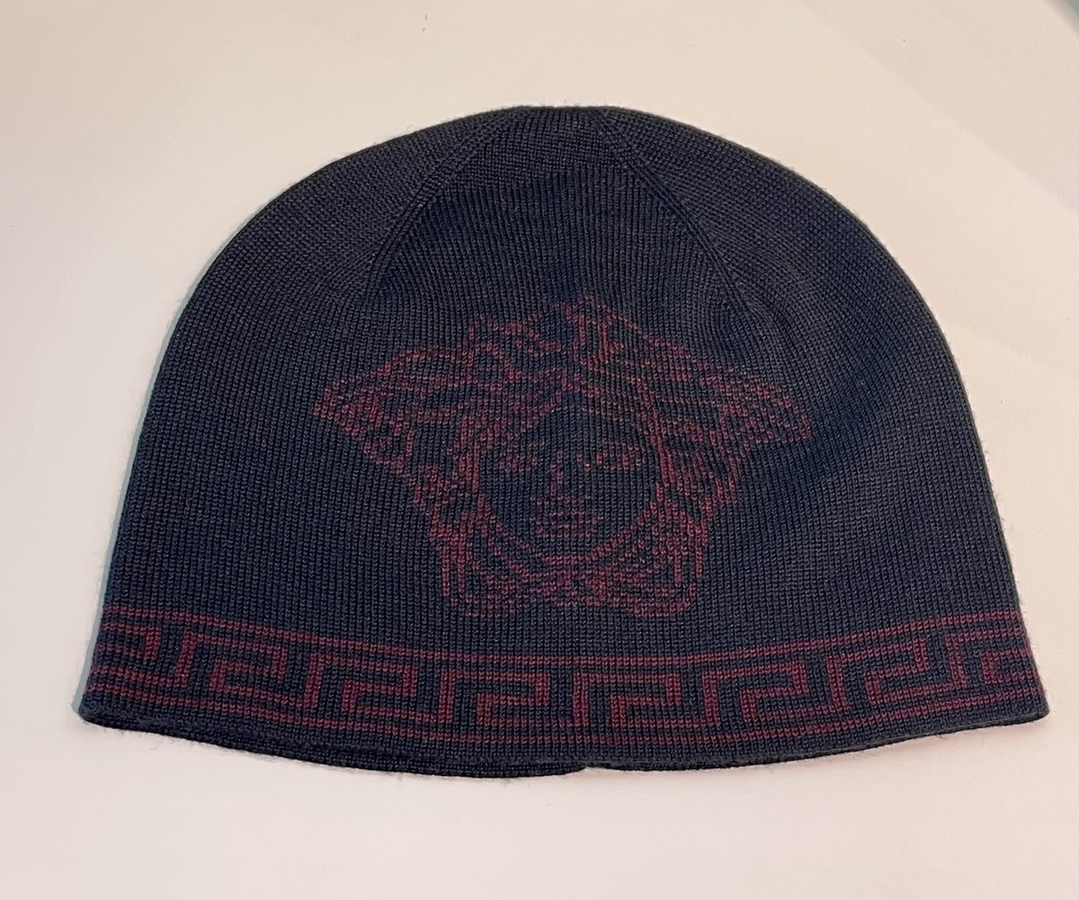 Versace Greek Key & Medusa Knit Hat | eBay