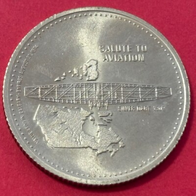 Calgary Stampede Dollar 1974 “Salute To Aviation” Silver Dart 1.25