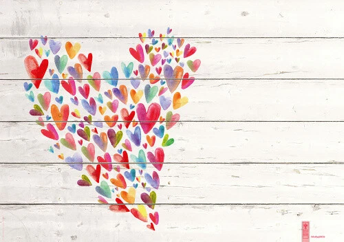 Papier Schreibtischunterlage Mit Liebe..., Block, A2, 40 Blatt | Herz, Linien - Bild 2 von 4