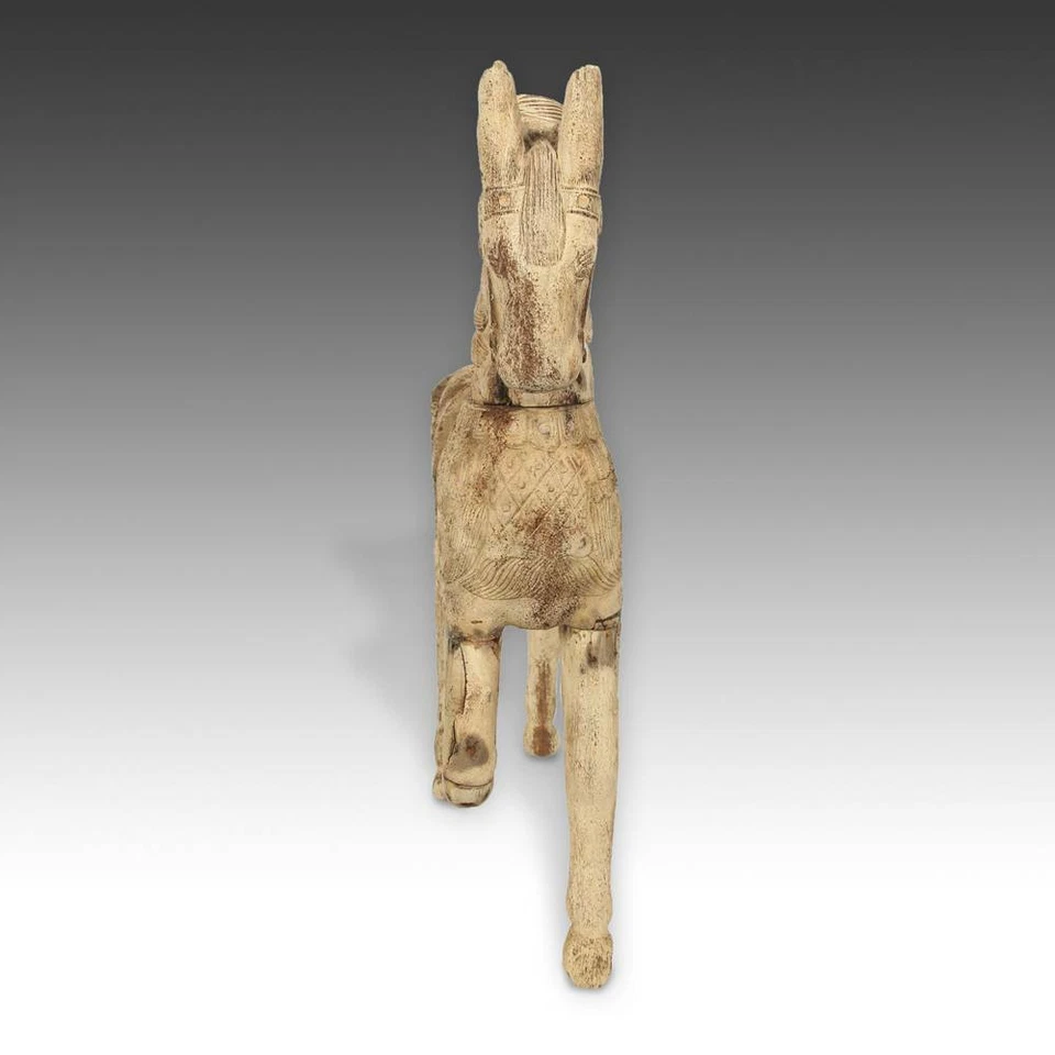 CABALLO ANTIGUO TENASSERIM MADERA DE PINO TAILANDIA FINALES DEL SIGLO XIX / PRINCIPIOS DEL XX.  Foto 3 de 4