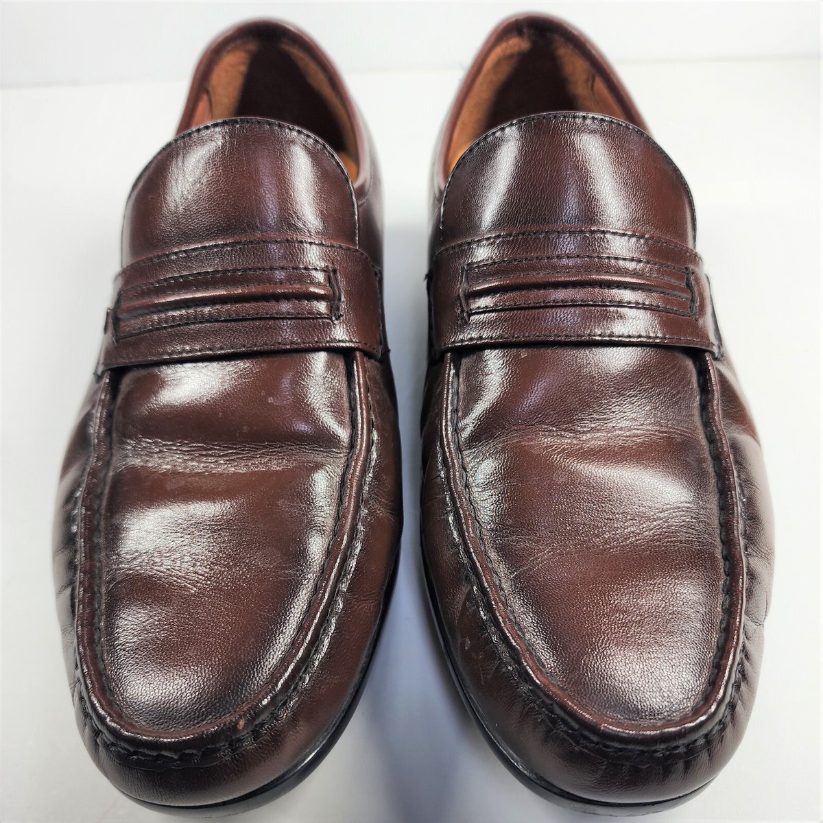 French Shriner Brown Leather Penny Loafers – Classic Slip-On Dress Shoes Amazon.com | Men main image 3