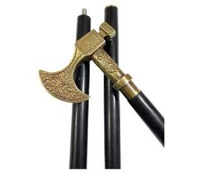 Brass Handle Walking Stick Vintage Designer Victorian Wooden Walking Cane