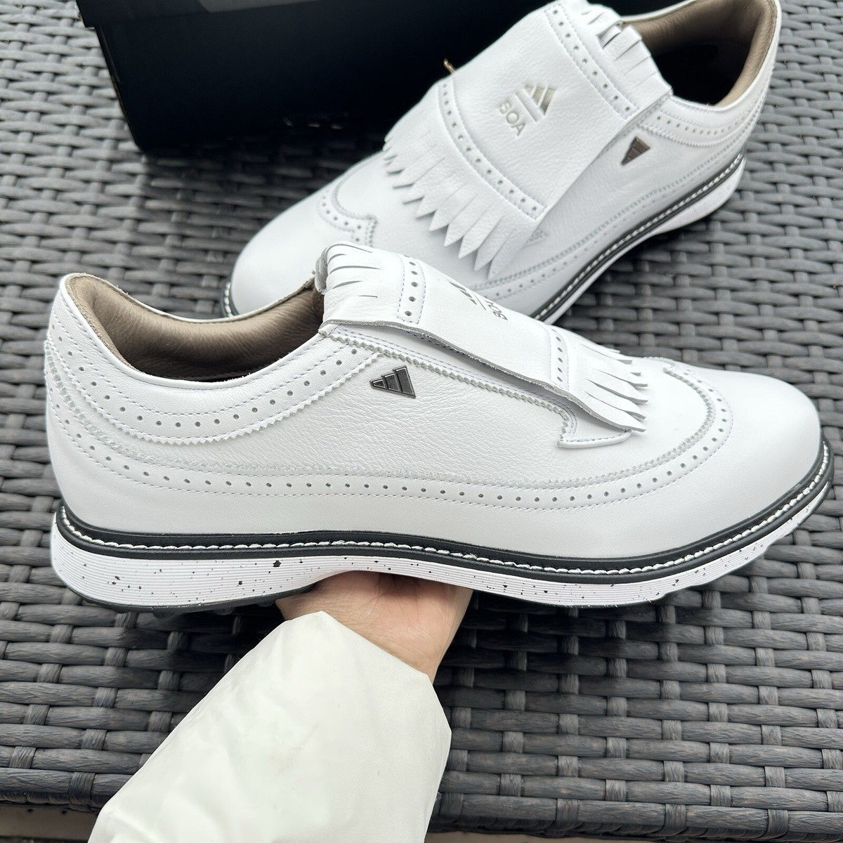 Adidas MC87 Spikeless Golf White Iron Metallic Men\'s Shoes IH4819 Amazon.com | adidas Men main image 3