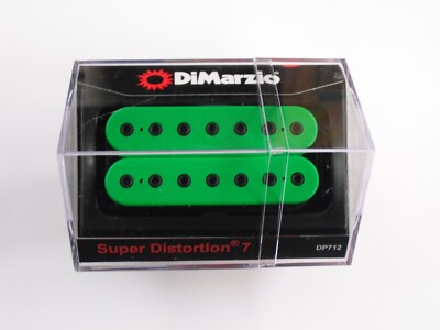 DiMarzio Super Distortion 7 String Bridge Humbucker Green W/Black Poles DP 712