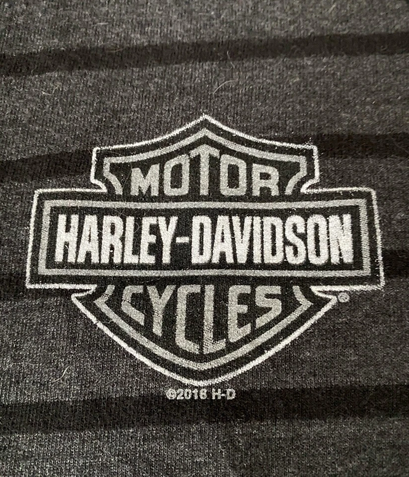 Chaleco Harley Davidson Mujer’s 2XL Gris Negro Rayas Cremallera Completa Motociclista Motocicleta Foto 2 de 4