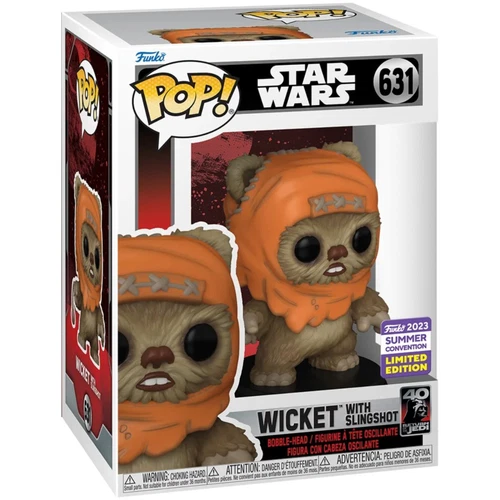Star Wars Wicket with Slingshot ROTJ 2023 Summer Limited Edition #631 Funko Pop!