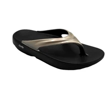 OOFOS Women's OOlala Sandal Black Latte - US Women's 7 EUR 38