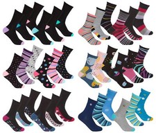 Bamboo Dress Socks Ladies Antibacterial Breathable Everyday Sock 6 or 12 Pairs 