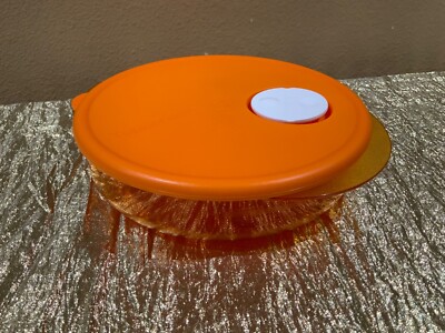 New Tupperware Small Rock N Serve Microwaveable Container 800ml Bright Orange
