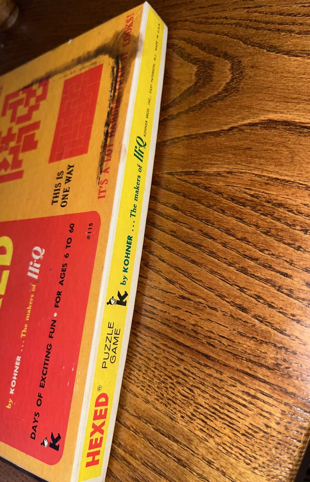 1972 HEXED PUZZLE GAME No.115 Jigsaw Brain Teaser Kohner Bros Original Box - Image 4 of 4