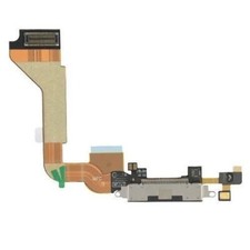For iPhone 4 GSM Charging Port Dock Mic Flex Cable Replacement Part BLACK