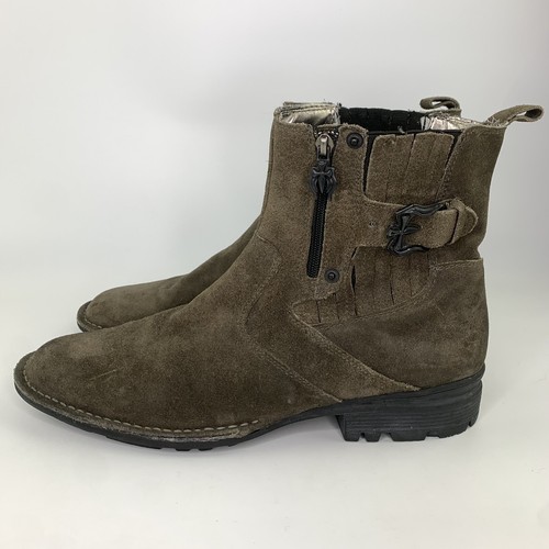 Lounge by mark nason De Ante Verde Oliva Cremallera Lateral Tobillo Botas Talla 14 | eBay