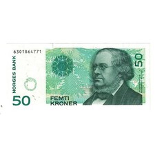 Geldschein, Norwegen, 50 Kroner, 1998, KM:46a, UNZ-