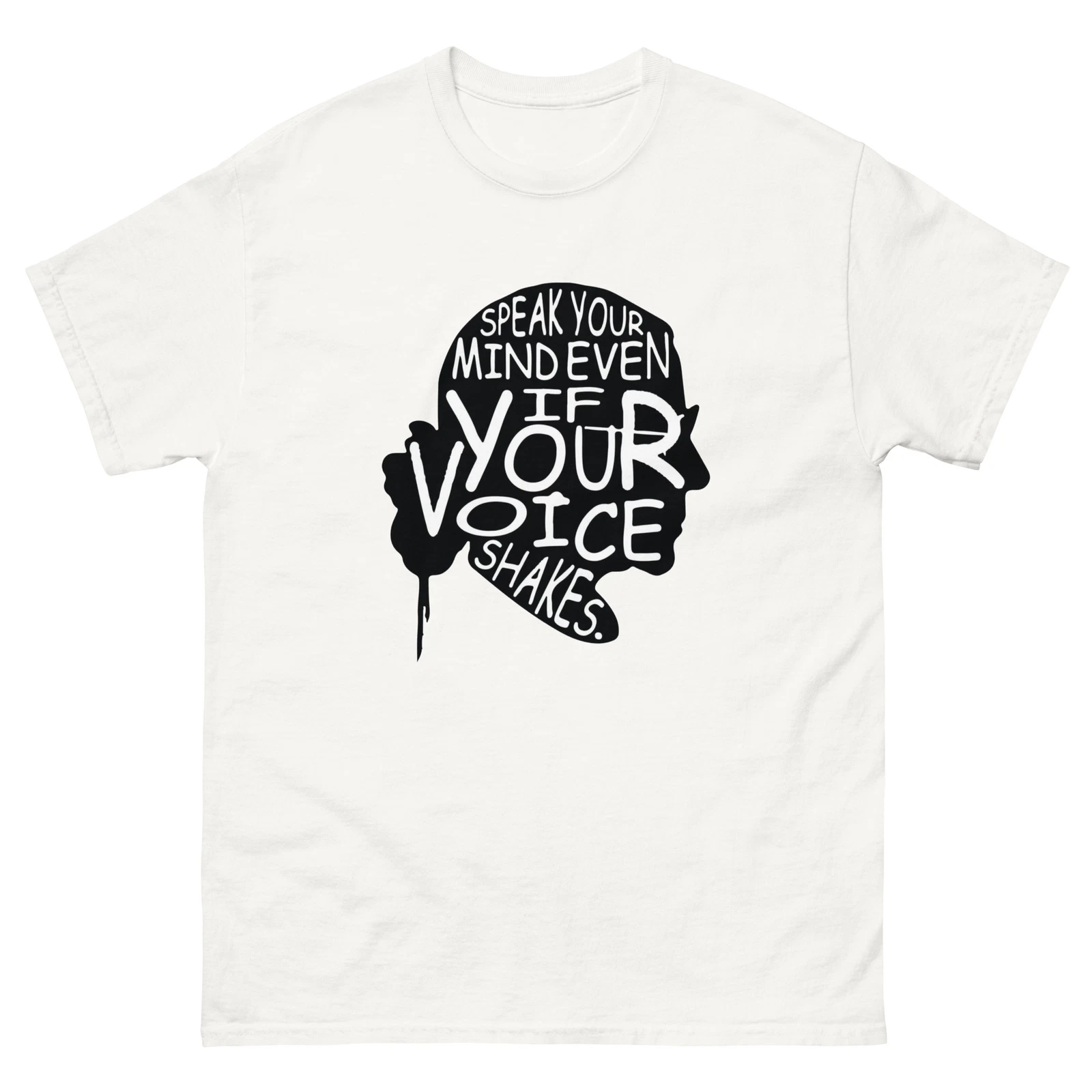 Ruth Bader Ginsburg Quote, Speak your mind, even if your voice shakes T-Shirt