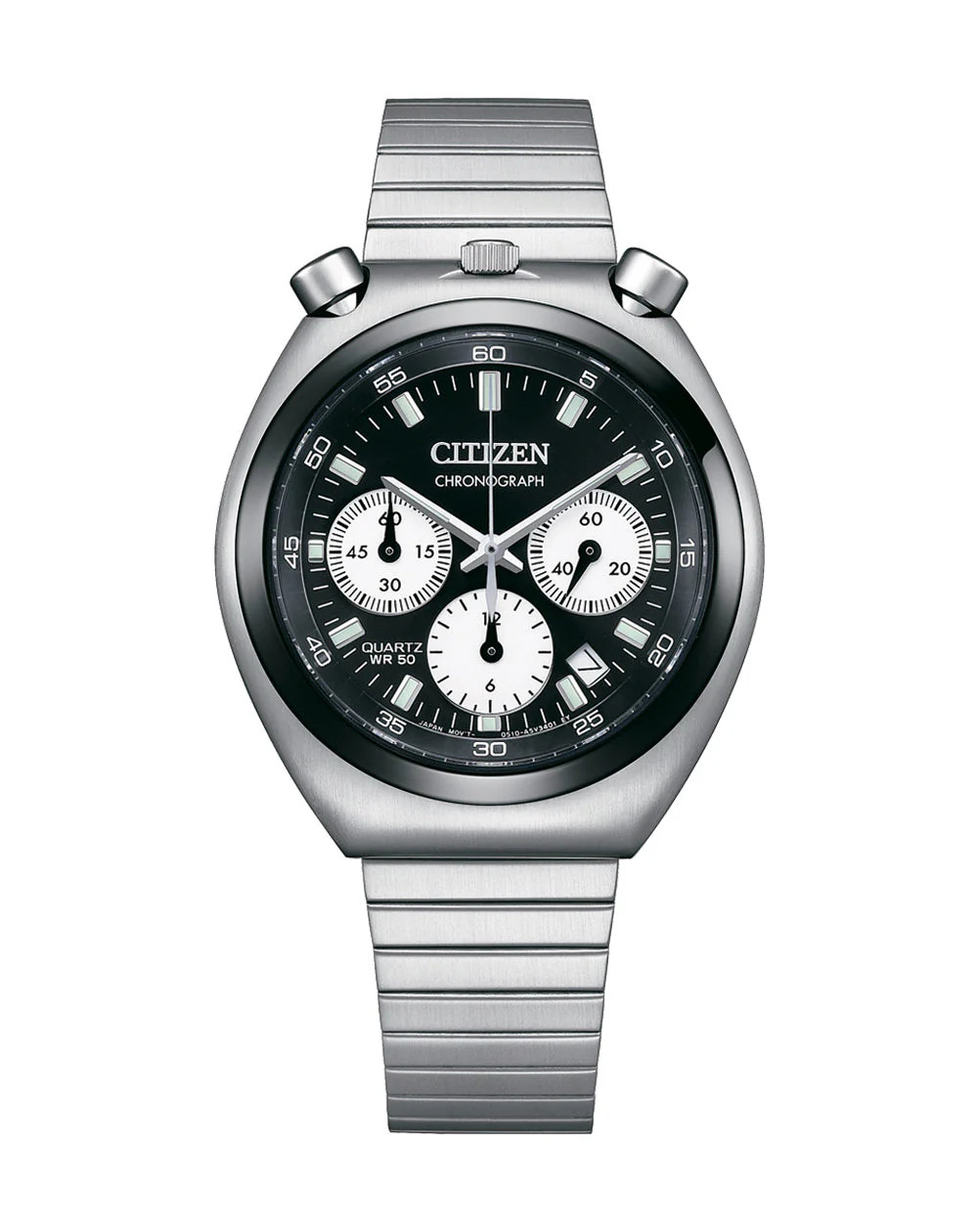 Citizen Bullhead Stainless Steel Black Dial Watch AN3660-81E