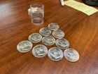 Lot of 10 Silver 1963-P Franklin Half $ - BU Gems- All Shiny & Bright -Lot B