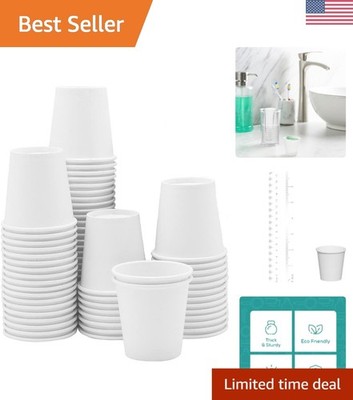 Compact 3 oz. Disposable Bathroom Cups - 100 Pack for Hygiene Convenience