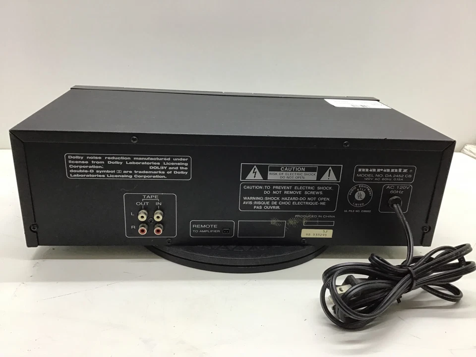 Cubierta de cinta Marantz DA2452CB - Probada Foto 4 de 4