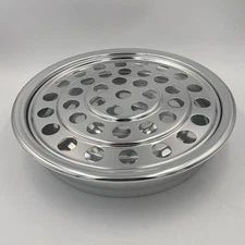 2-Piece Artistic Churchware 12.5” Aluminum Communion Tray Only RW-500 USA Made.