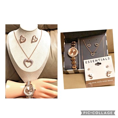KENDALL & KYLIE ROSE  GoldTONE  Watch Crystal Bezel & Face &JC Watch Gift Set