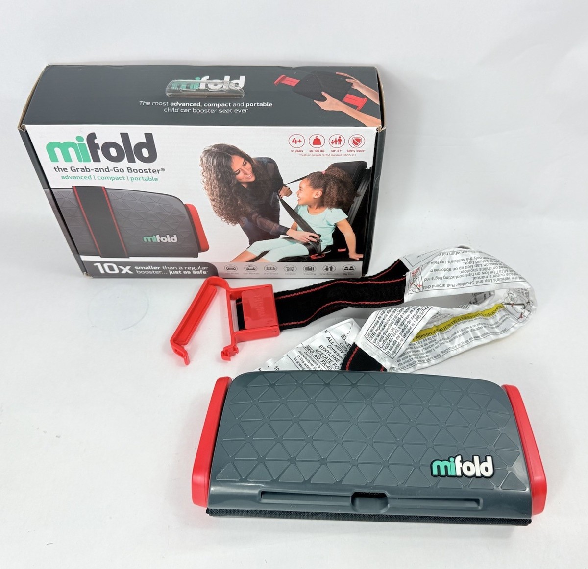 Mifold Grab and Go Car Booster Seat Slate Grey for sale