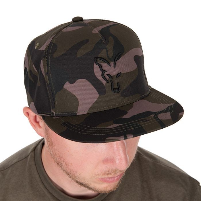 Fox Camo Snapback Cap - Carp Fishing Outdoor Camping Hat - Free Delivery