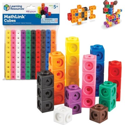 Math Link Cubes Set of 100 STEM Learning Toys for Kids Ages 5+ Educational