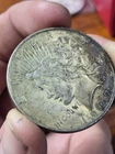 1927 D Peace Dollar 90% Silver AU + , Key-Date Coin Original Toned #820