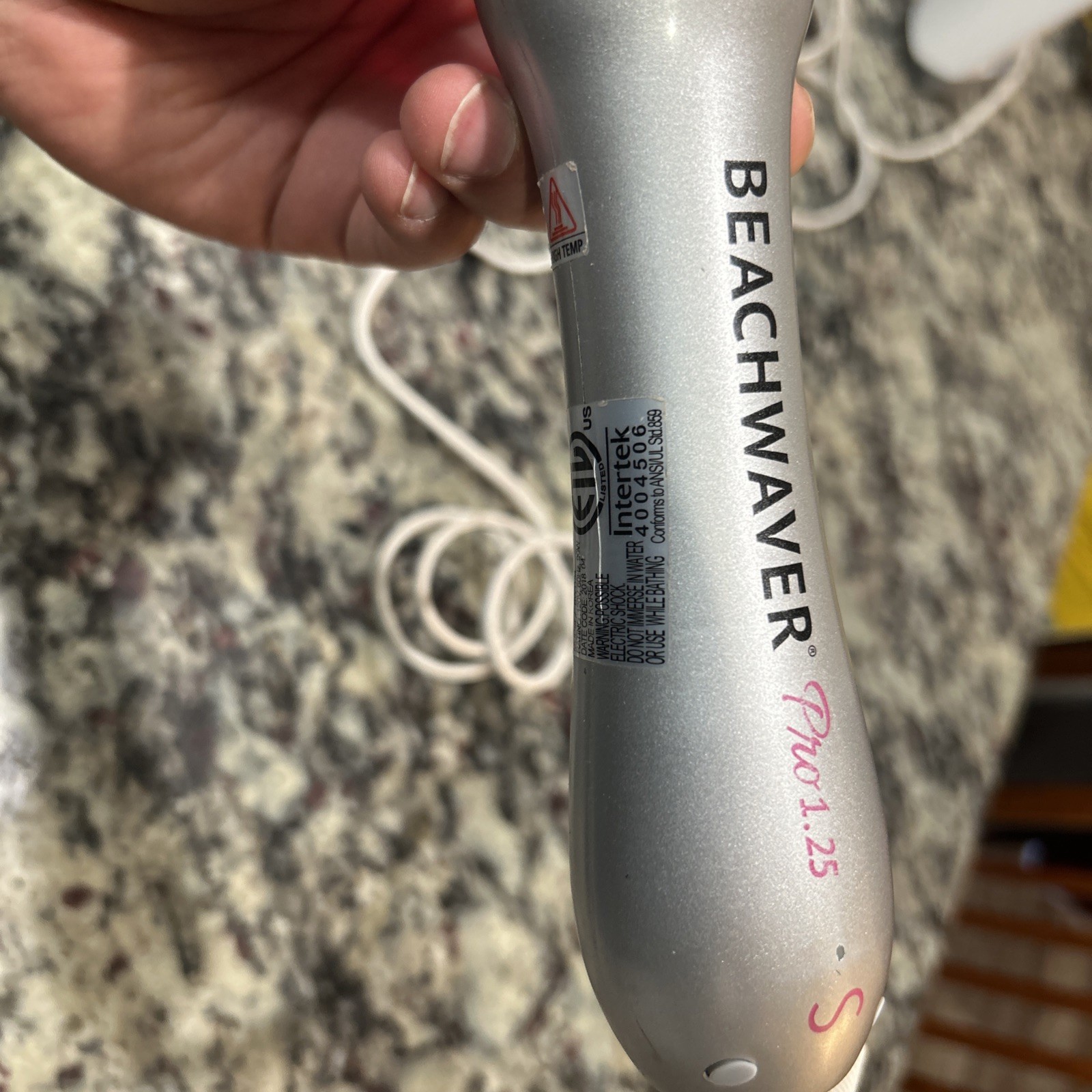 Beachwaver Co S1.25 Rotating Curling Iron Used Extended Length Works No Issues