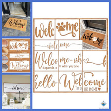 Reusable Welcome Stencils for Doormats and Crafts - Set of 10