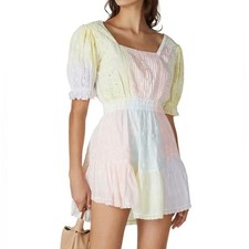 LoveShackFancy Tomasina mini dress Multi Tie Dye S NWT