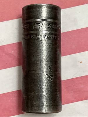 Snap-on SIMM210  21mm Metric 1/2'' Drive Deep 6pt Impact Socket USA BIN FREE SHIP