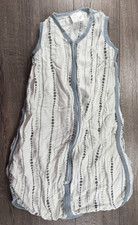 Baby Girl Boy Aden  Anais Medium 6-12 Month Blue Design Muslin Sleep Sack