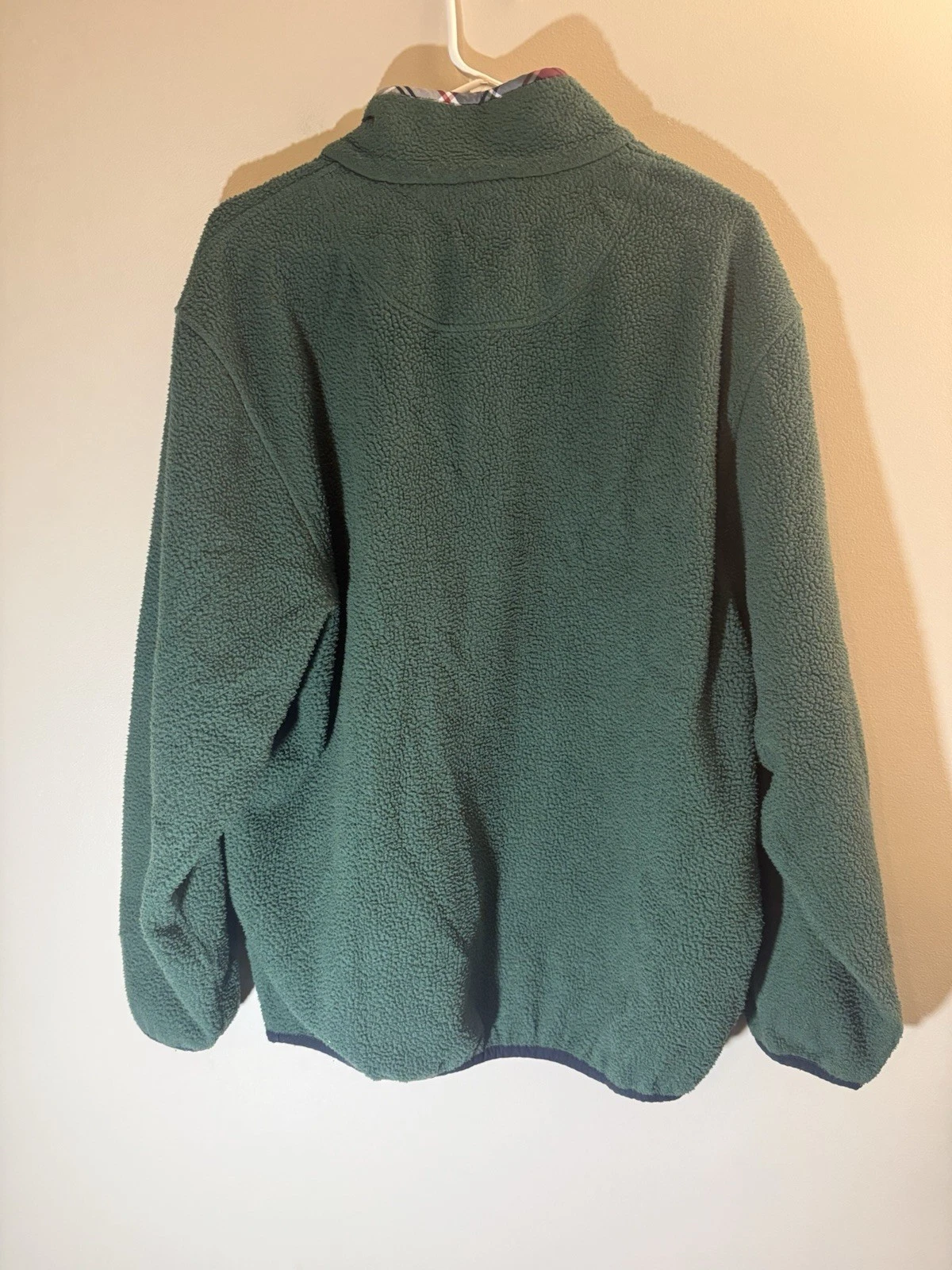 Southern Proper Jacket Mens L Green Fleece Snap Pullover Plaid Pocket Outdoor image 2