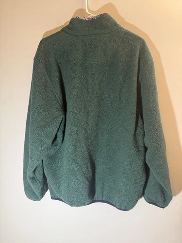 Southern Proper Jacket Mens L Green Fleece Snap Pullover Plaid Pocket Outdoor image 2