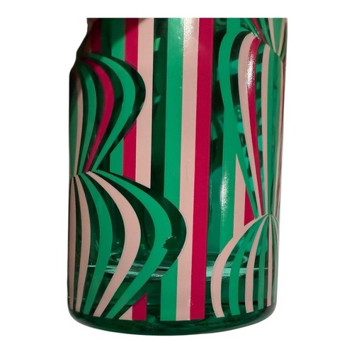 Starbucks Holiday 2024 GLASS Tumbler with Straw 18oz Green & Pink - Picture 11 of 12