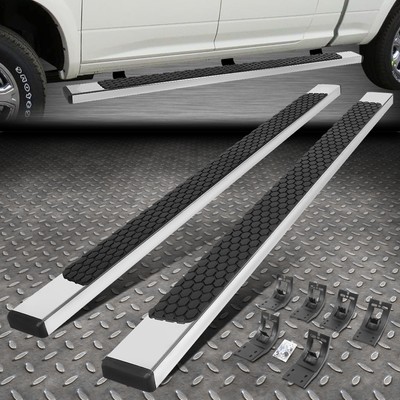 FOR 09-24 DODGE RAM PICKUP CREW CAB 5'' FLAT SS SIDE STEP NERF BAR RUNNING BOARDS