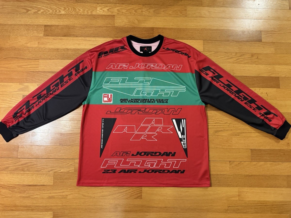 New XL Nike Air Jordan Racing Motocross Dri-Fit Long Sleeve Shirt