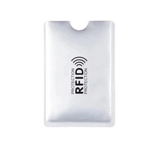 Silver RFID Protection Card Sleeves - Secure Your Credit and Debit Cards