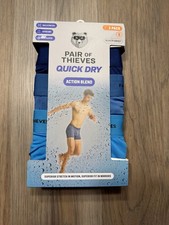 New Men's 3 Pack Pair Of Thieves Quick Dry Action Blend Boxer Briefs Size Small
