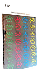 DOG PAWS Autocollants Scrapbook Stickers 4 SHEETS 112pc BRAND NEW SEALED 