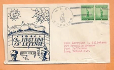U.S.S.  HOPKINS FIRST LINE OF DEFENSE JUL 27,1941  NAVAL COVER