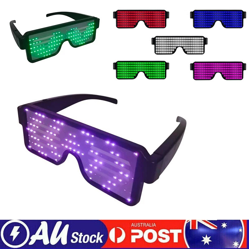 Glowing Glasses LED Glasses 8 Modes Light Up Sunglasses Eyewear