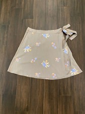 PATAGONIA LADIES JUNE LAKE WRAP SKIRT, SASSAFRAS MARROW GREY FLORAL SIZE SMALL