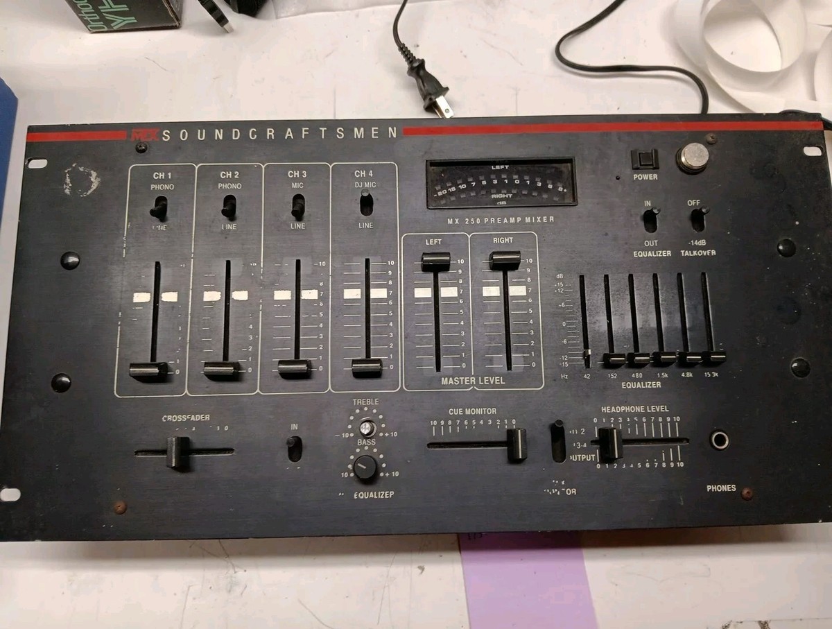 Mionman  Mixer MTX Soundcraftsmen MX 250, 2 Phono, 4 Line, 2 Mic, & 2