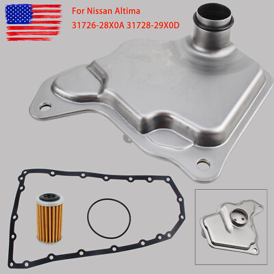 Nissan & Infiniti Transmission Oil Pan Gasket Kit – Complete With Pan & Cooler Filter, Fits Altima, Maxima, Murano, QX60 (RE0F10D)