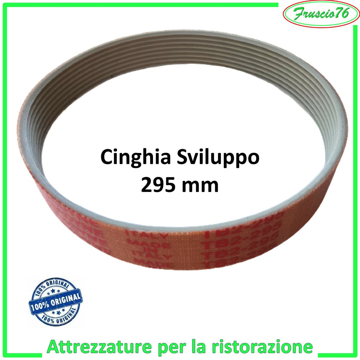 CINGHIA Per AFFETTATRICE TB2 360 MEGADYNE Di Ricambio 8 Nervature - Foto 9