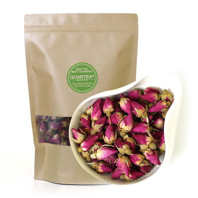 GOARTEA 250g Natural Red Rose Bud Dried Tee Edible Petal Flower Kräutertee Tea