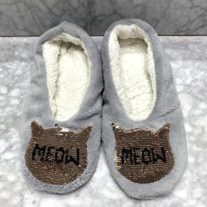 gold sequin slippers